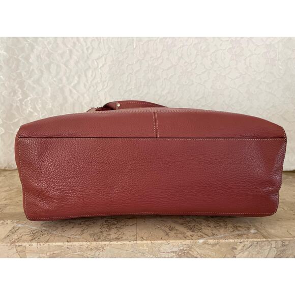 Vtg Coach Penelope large mauve pebble leather shoulder bag tote Serial F14684 - Picture 6 of 10